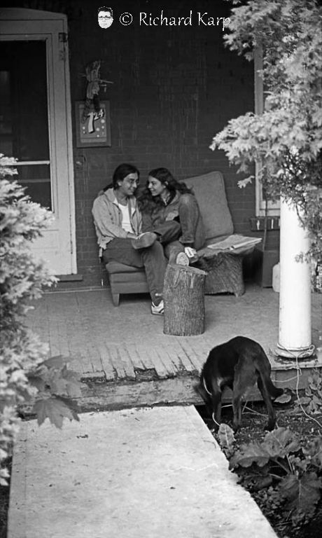 Alan and Kathy on Pugh Street.  With Marnie. 1975
